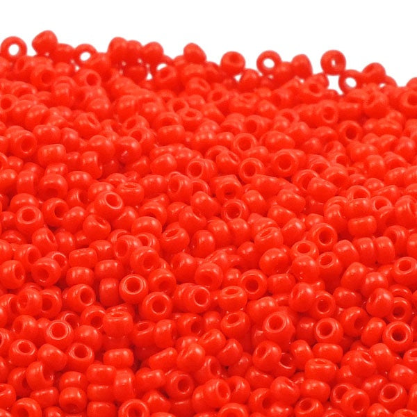 Miyuki Seed Beads 11/0, opaque bright red