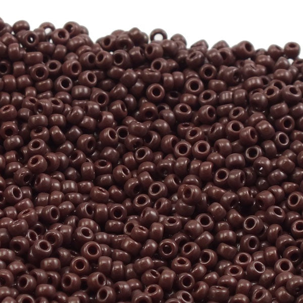 Miyuki Seed Beads 11/0, opaque chocolate brown