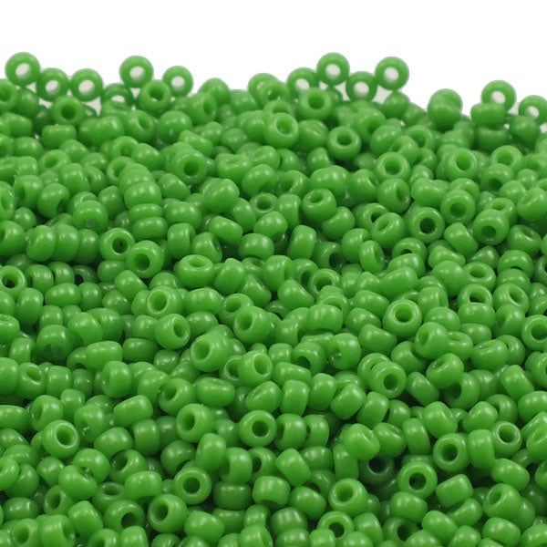 Miyuki Seed Beads 11/0, opaque jade green