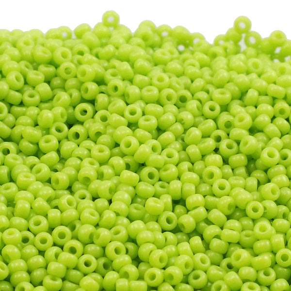 Miyuki Seed Beads 11/0, opaque chartreuse
