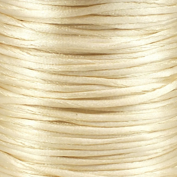 2mm Rattail Satin Cord, ivory