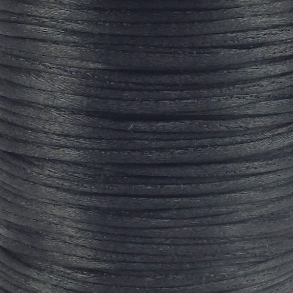 1.5mm Rattail Satin Cord, black
