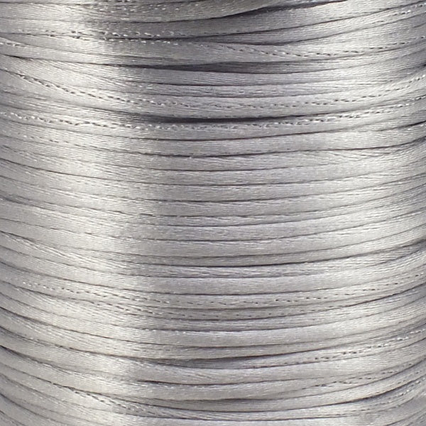 1.5mm Rattail Satin Cord, silver