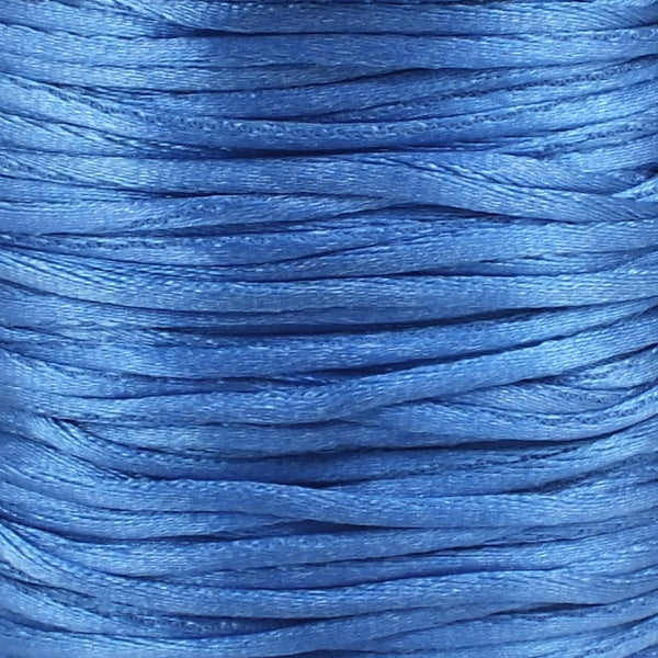 2mm Rattail Satin Cord, blue