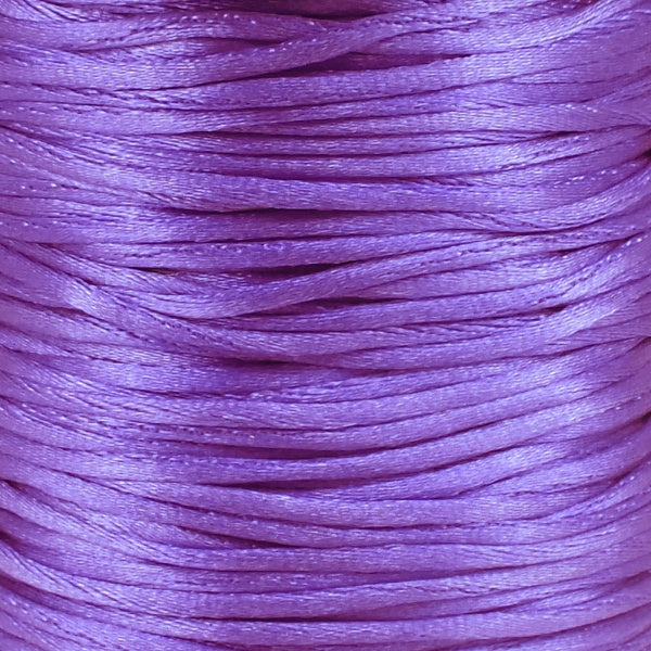 2mm Rattail Satin Cord, purple
