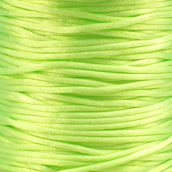 1.5mm Rattail Satin Cord, bright lime