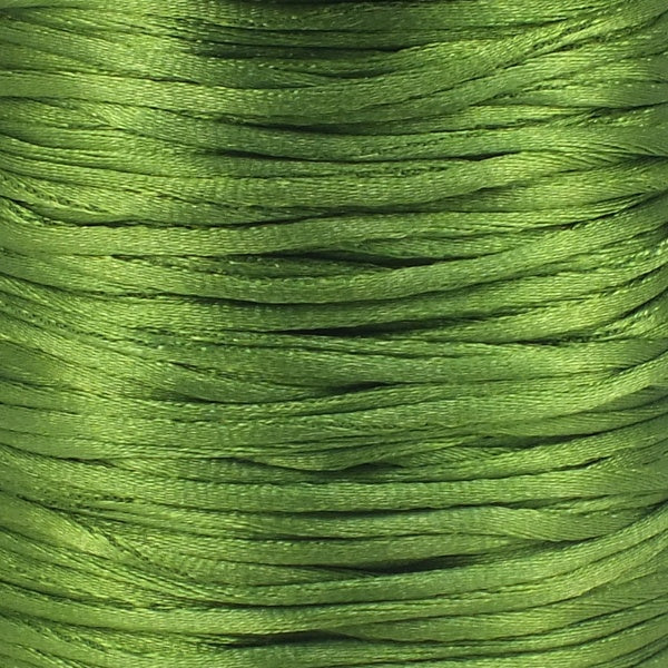 1.5mm Rattail Satin Cord, olive