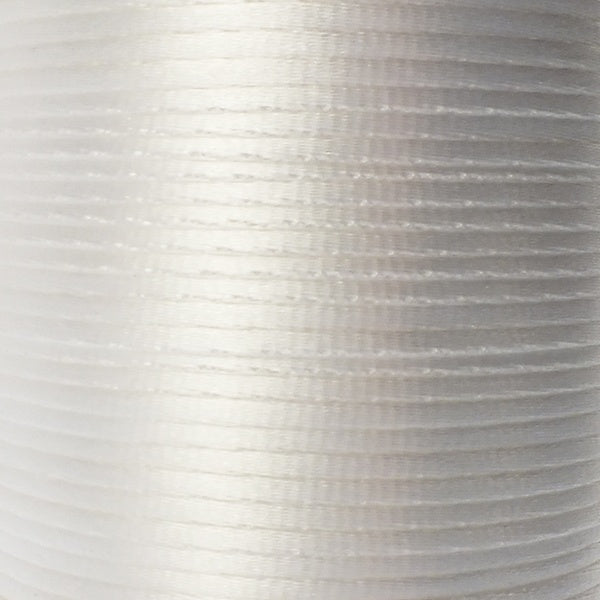 2mm Rattail Satin Cord, white