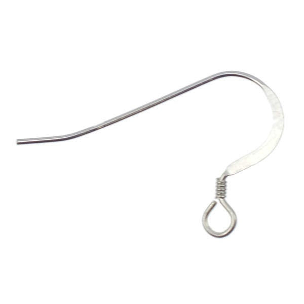Sterling Silver 26mm Fish Hook Earwire (Light Weight)