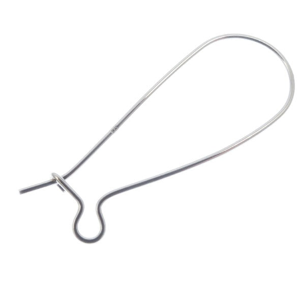 Sterling Silver 35mm Kidney Earwire