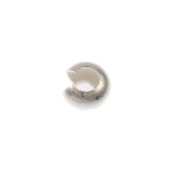 Sterling Silver 4mm Crimp Cover Findings