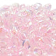 Miyuki 4x7mm Long Magatama Seed Beads, pink lined crystal AB