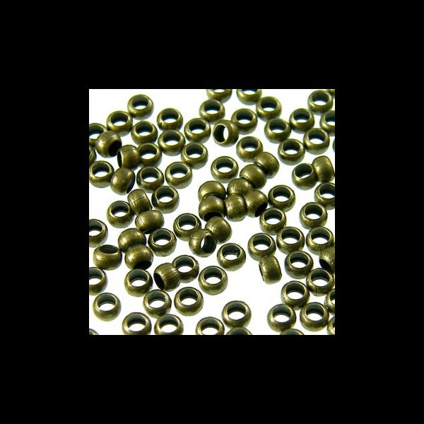 1.5mm Round Crimp Beads, antique-brass-plated