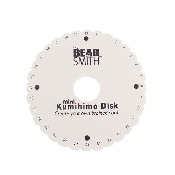 Beadsmith Kumihimo 4.25inch Round Braiding Disk, plus downloadable instructions