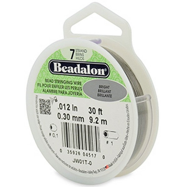 Beadalon Beading Wire 7 Strand 0.30mm (.012in), bright