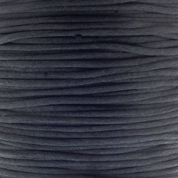 1mm Rattail Satin Cord, black
