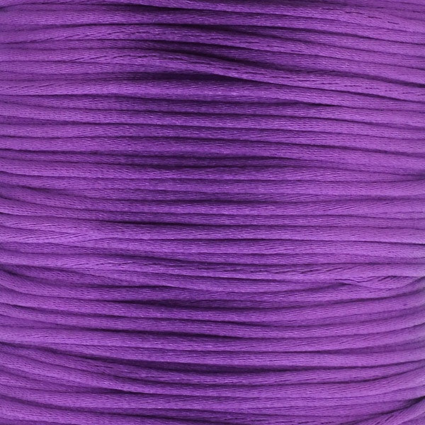 1mm Rattail Satin Cord, purple