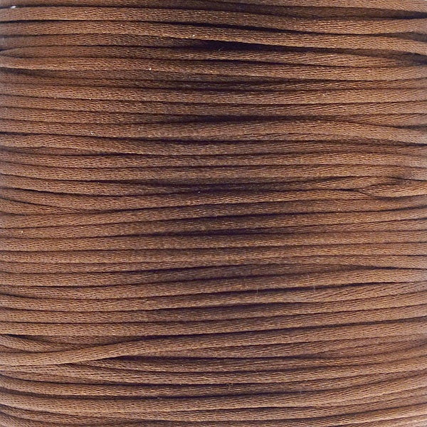 1mm Rattail Satin Cord, dark brown