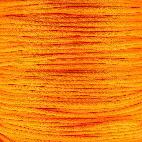 1mm Rattail Satin Cord, orange