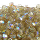 4mm Czech Faceted Round Glass Bead, black diamond AB