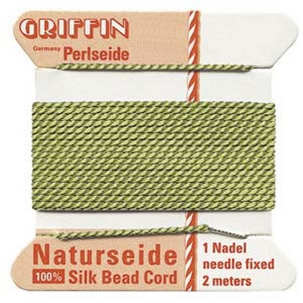 Griffin Silk Bead Cord, No 6 (0.7mm), jade