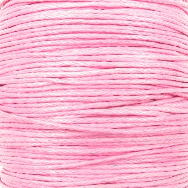 1mm Waxed Cotton Cord, baby pink