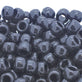 Pony Beads Plastic Barrel 6x8mm, opaque black