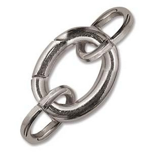 Oval Clasp With 2 Jump Rings 20x15mm, silver-plated