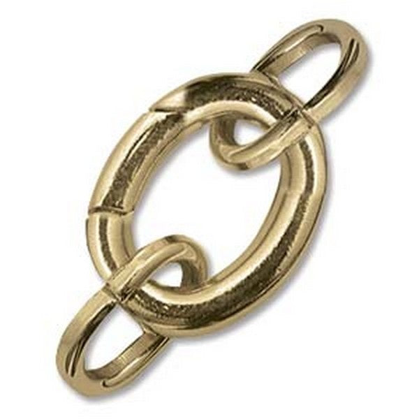 Oval Clasp With 2 Jump Rings 20x15mm, gold-plated