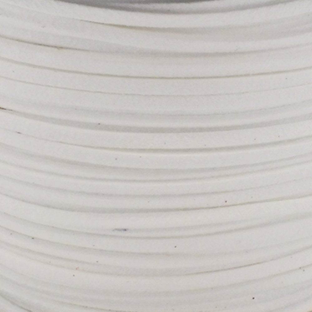 3mm Flat Faux Suede Cord, white, additional photo