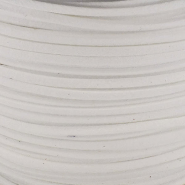 3mm Flat Faux Suede Cord, white, additional photo