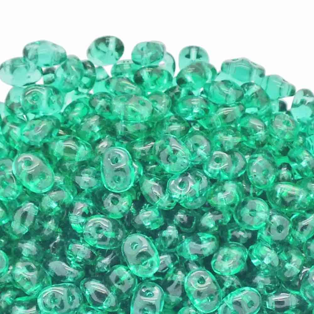 Matubo SuperDuo Czech Beads 2.5x5mm, emerald