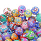Polymer Clay Beads Round 10mm, flower designs