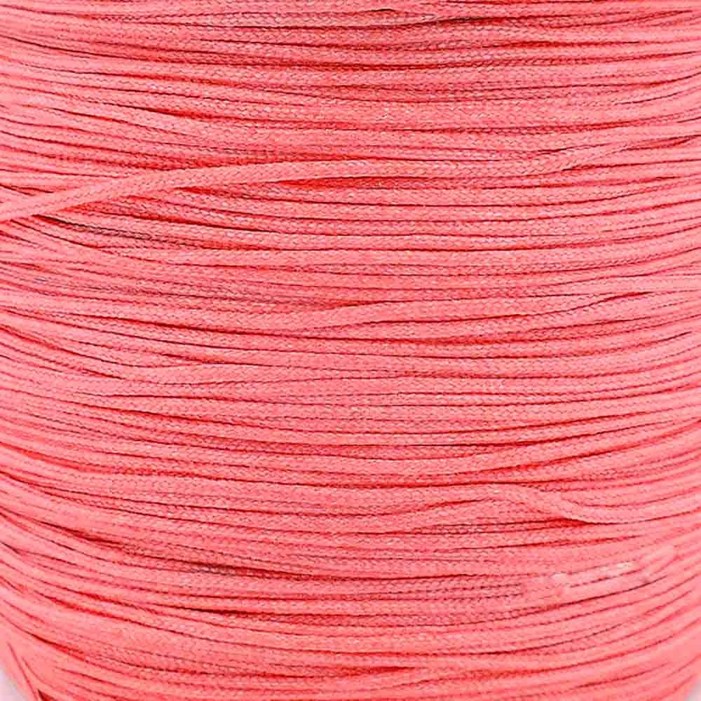 0.8mm Shamballa/Chinese Knotting Nylon Cord, salmon pink