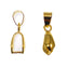 Pinch Bail Pendant & Loop 14x6mm, gold-plated