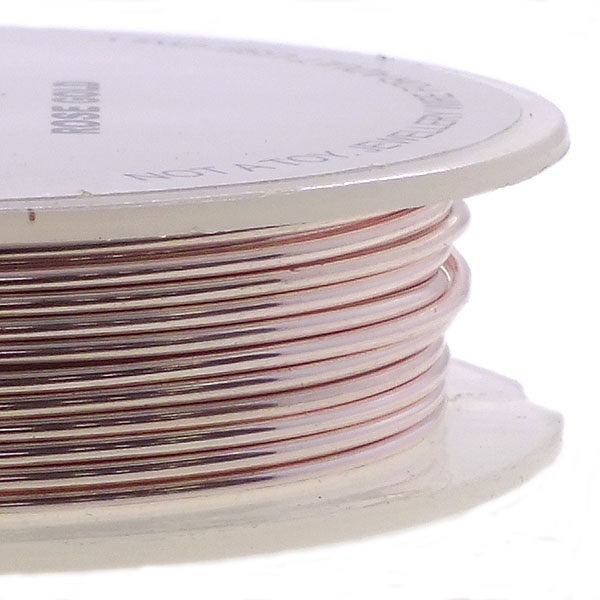 Jewellery Wire 0.5mm (24ga) Non-Tarnish, rose gold
