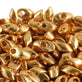 Miyuki 4x7mm Long Magatama Seed Beads, duracoat galvanized gold