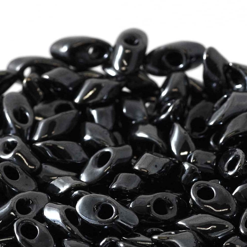 Miyuki 4x7mm Long Magatama Seed Beads, gunmetal