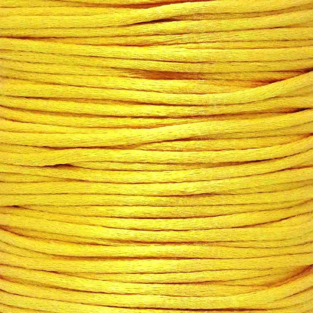 2mm Rattail Satin Cord, yellow
