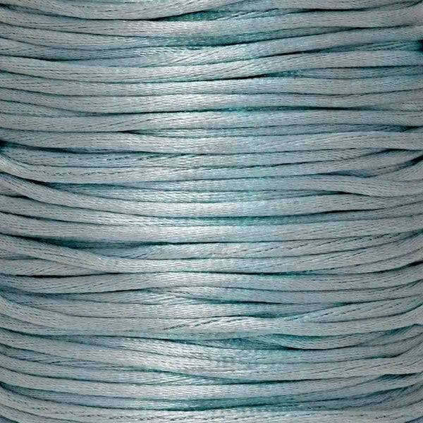 2mm Rattail Satin Cord, sky blue