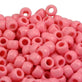Pony Beads Plastic Barrel 6x8mm, opaque pale pink