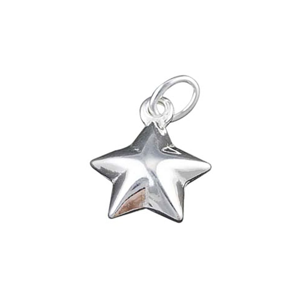 Sterling Silver 10mm Star Shape Charm