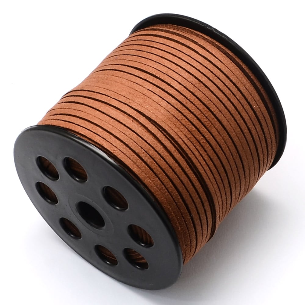 3mm Flat Faux Suede Cord, brown