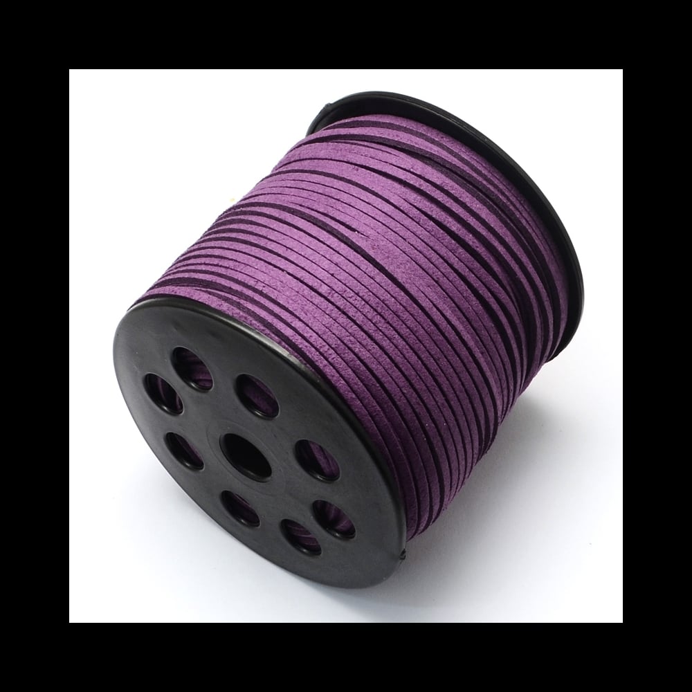 3mm Flat Faux Suede Cord, violet