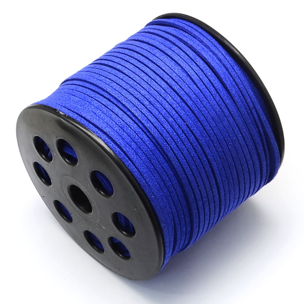 3mm Flat Faux Suede Cord, royal blue