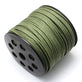 3mm Flat Faux Suede Cord, dark olive green