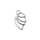 Sterling Silver 21x13mm Angel Wing Charm