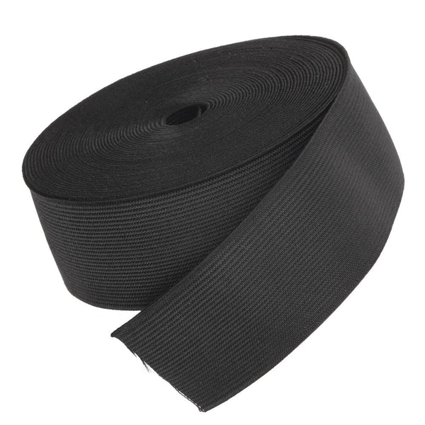 50mm (2 inch) Wide Flat Woven Elastic, black