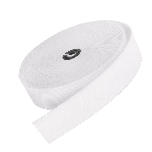 25mm (1 inch) Wide Flat Woven Elastic, white, additional photo