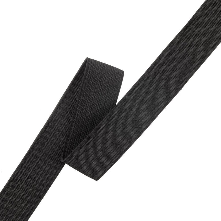 25mm (1 inch) Wide Flat Woven Elastic, black, additional photo